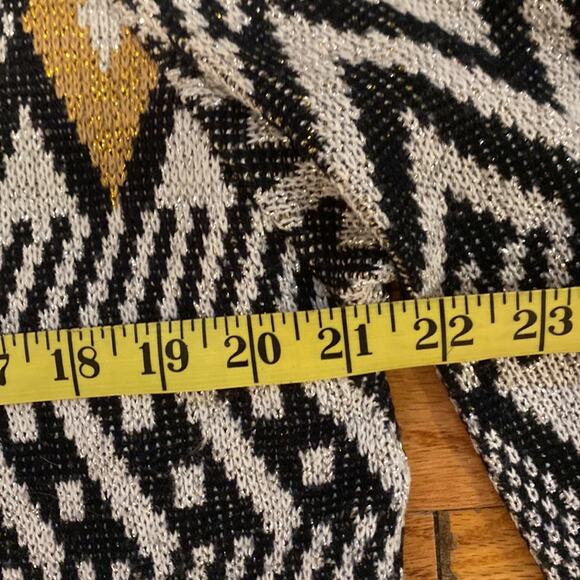 Diane Von Furstenberg Vintage 80-90 Metallic Abstract Print Knit‎ Sweater Large - Picture 7 of 9